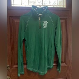 University of Vermont quarter zip, emerald green